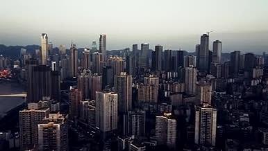 航拍重庆高清素材城市风光摩天大楼视频视频的预览图